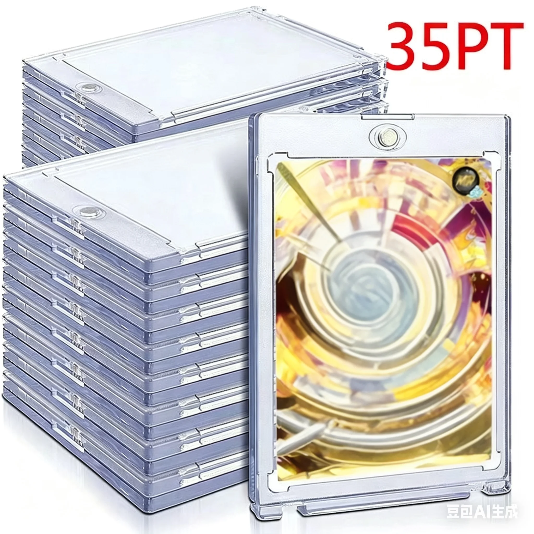 1-10PCS Clear Card Holder Magnetic Attraction Type Gaming Sports Trading Card Display Case Kpop Idol Photo Protective Sleeves
