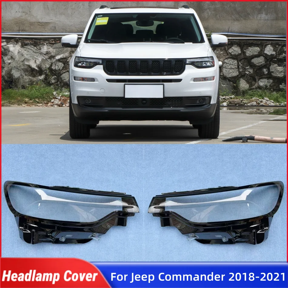 

Для Jeep Commander 2018 2019 2020 2021, аксессуары, автомобильный абажур, крышка фары, передняя фара автомобиля, крышка объектива, корпус