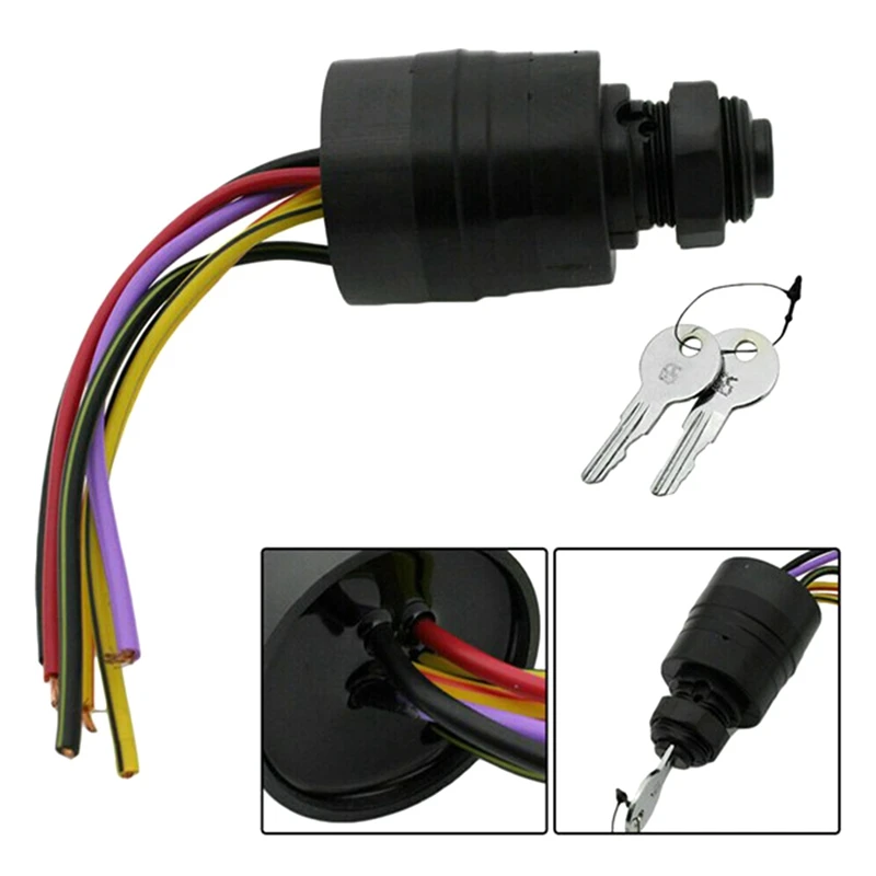 1Set Replacement Parts Fit For Mercury Outboard Ignition Key Switch 6 Wire Replaces 17009A2 Outboard MP41070-2