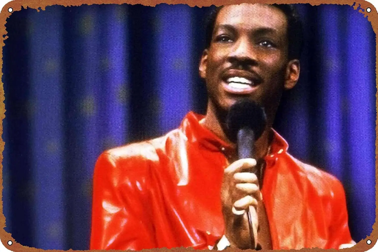 Eddie Murphy: Delirious Poster Tin Logo Metal Style Cafe Home Bar Garage Garden Door Wall Art Decor 8x12 inches sign