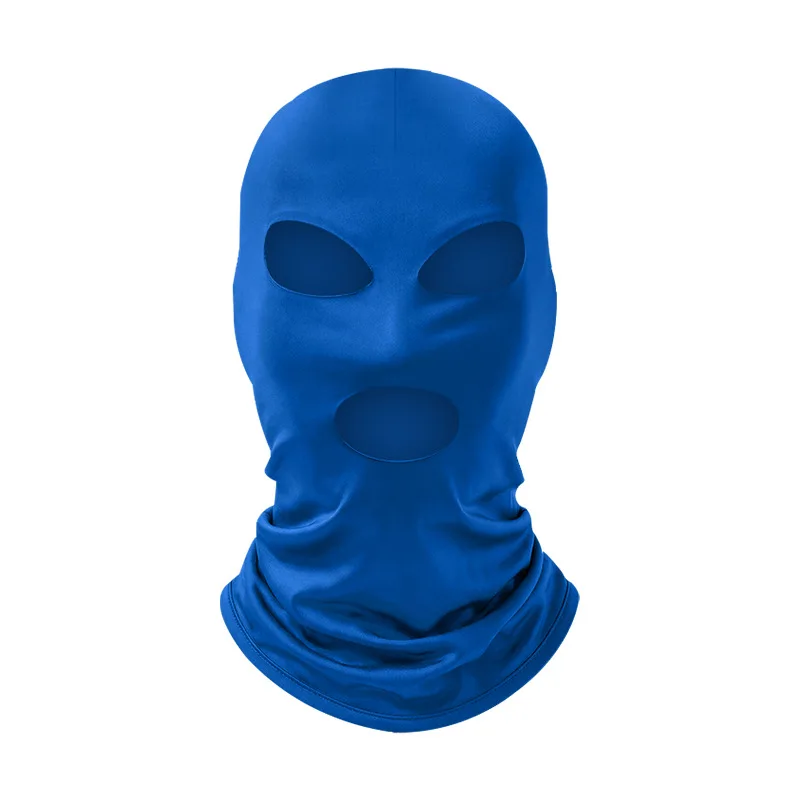 3-Hole Ice Silk Sun Protection Face Cover, Quick Dry Summer Headwear for Cycling & Outdoor Sports