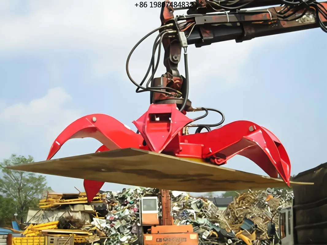 Aliexpress Hot Sale Iron Scrap Gripper Excavator 12-18 Ton Hydraulic Scrap Grab Metal Claws Rotary Orange Peel Grapple