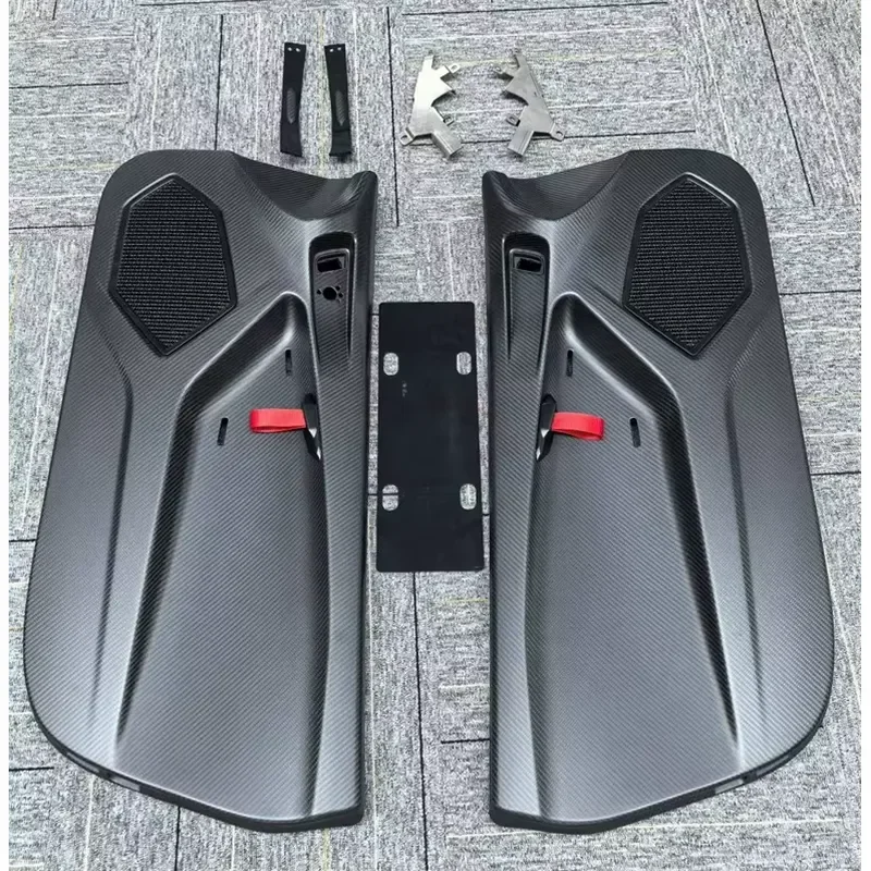 STO-style dry carbon fiber door panel interior for Lamborghini LP580 LP610 EVO upgrade