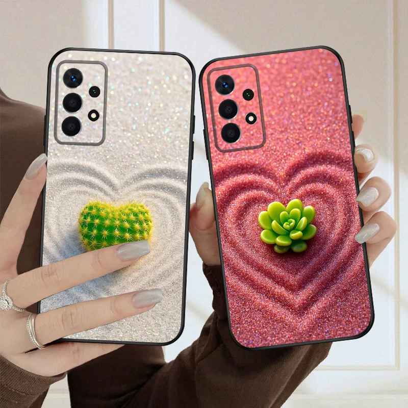 

Heart shaped cactus For Samsung A03 Core A04 06 12 14 15 16 22 23 Galaxy 25 26 4G 34 35 52 53 56 71 73 90 5G soft phone case
