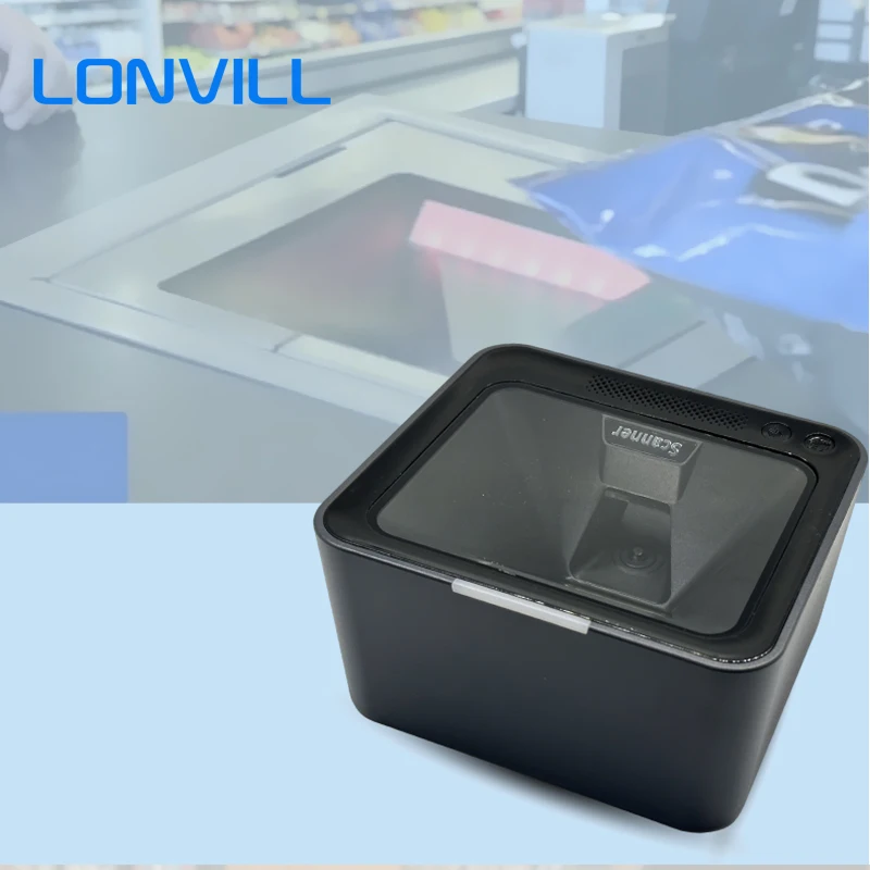LONVILL Intelligent Duplicate Scan Prevention Target Detection Embedded Cashier Barcode Scanner for High Volume Retail Checkout