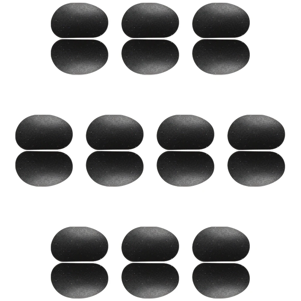 

10 Pairs Nose Pads Eyeglass Accessories Soft Silicone Anti Slip Black Color Fits Most Frames Glasses Supplies Health Care