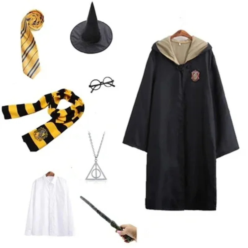 Costume cosplay Haloween Magic Robe Mantello con cravatta Costume per bambini per adulti Regalo Potter Cosplay