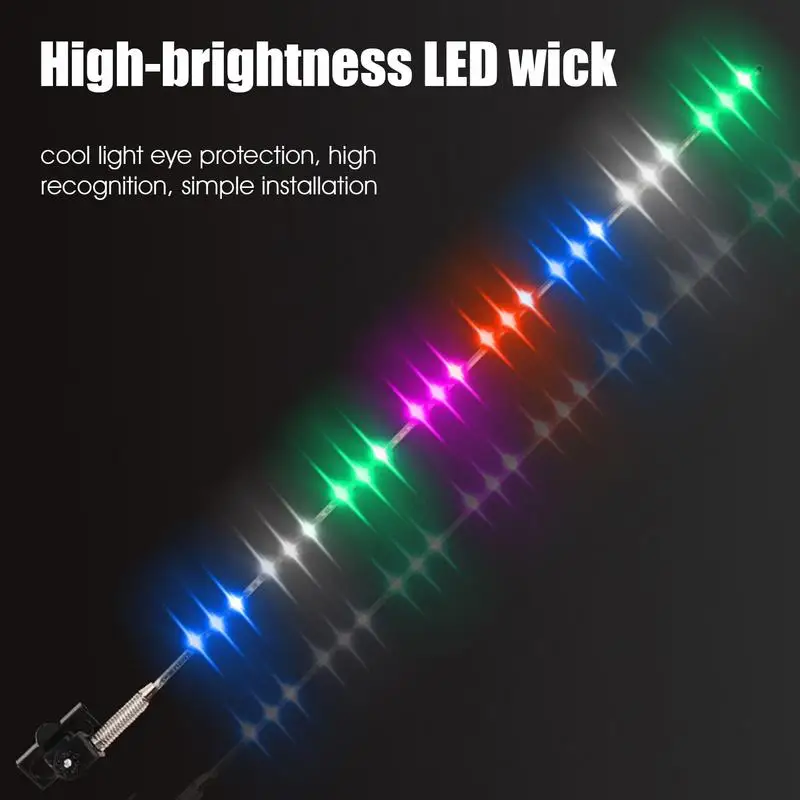 Whip Lights Truck Car LED Whip Lights Truck Running Streamer Light LED Antenna Lamp RGB Lights Warning Pilot Pole Lights