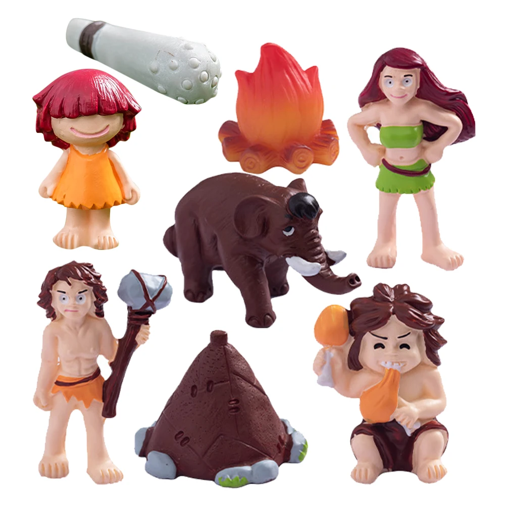 

8 Mini Figurines Resin Statue Decorations for Garden Balcony Study Bonsai Plant Pot Craft Miniatures Outdoor
