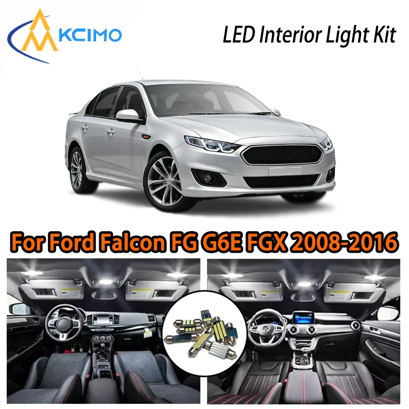 

High Quality LED Interior Lights For Ford Falcon FG G6E FGX 2008-2016, Ice Blue White Super Bright Easy Install