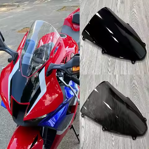 For Honda CBR1000RR-R Fireblade SP CBR 1000 RR-R 2020 2021 2022 2023 2024 Double Bubble Windscreen Screen Wind Windshield Black