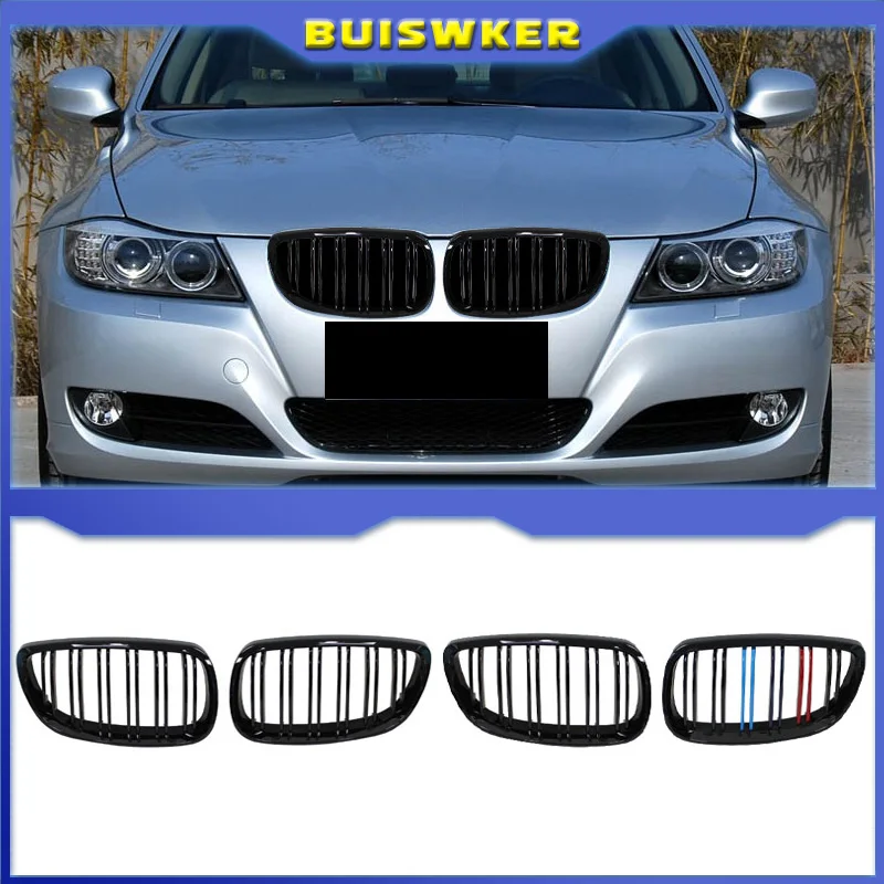 

Pair Gloss Matt Carbon Black 3 Color Front Kidney Grille For BMW E92 E93 M3 2006-2009 Racing Grills