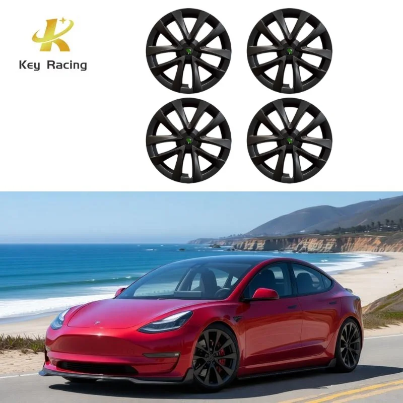 

Hub Cap For TESLA Model 3 2018-2023 Wheel Cover 18 Inches 4PCS Full Rim Cover Car Accessories