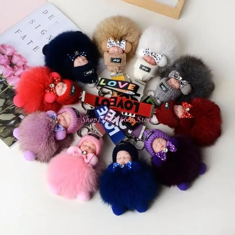 R6FD LLADCA FANCHA Decoraciones bolso para bebés para bebés Soft lindo llavero regalo