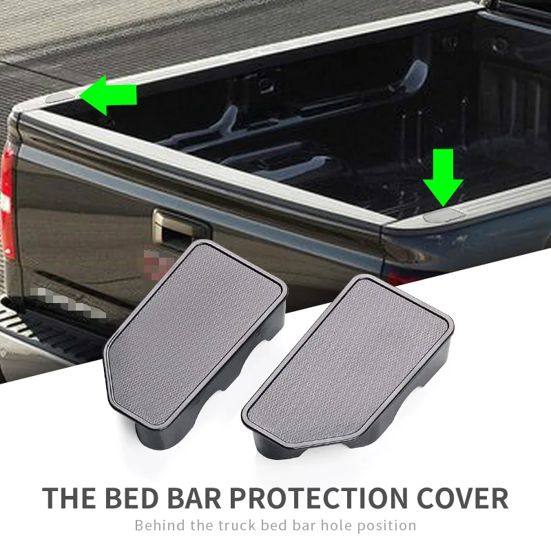 Truck Bed Rail Stake Pocket Cover Caps for Chevrolet Silverado 1500 2500 2500HD 3500 GMC Sierra 1500 2014~2018 Rail Hole Plugs