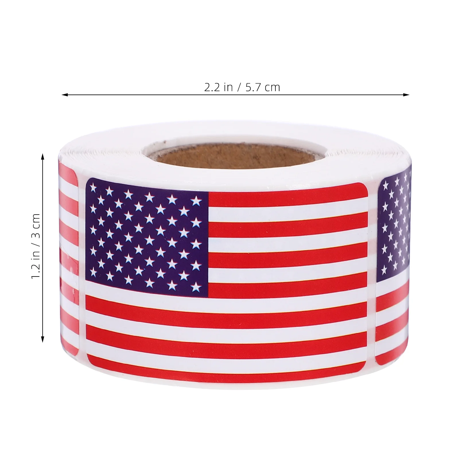 1 Roll American Flag Stickers Paper Material Diy Planner Scrapbook Laptop Water Bottle Suitcase Sticker Decals Adhesive Flag