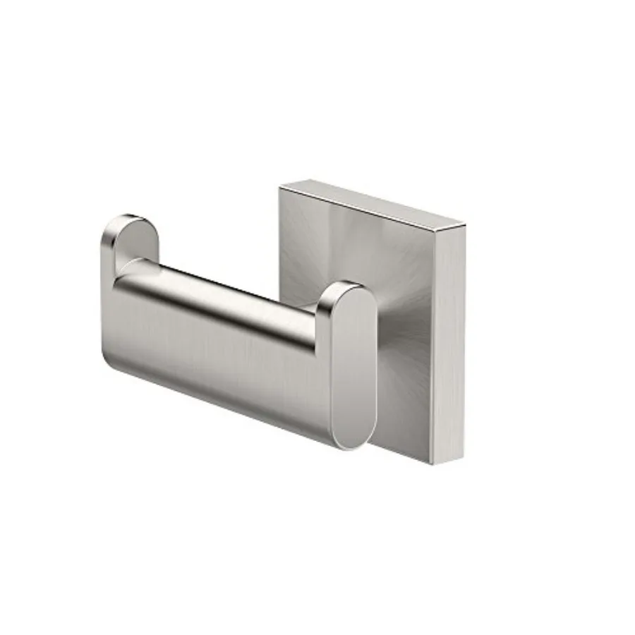 

4075A Elevate Double Robe Hook in Satin Nickel for Bathroom Storage with Sleek Finish and Durable Construction