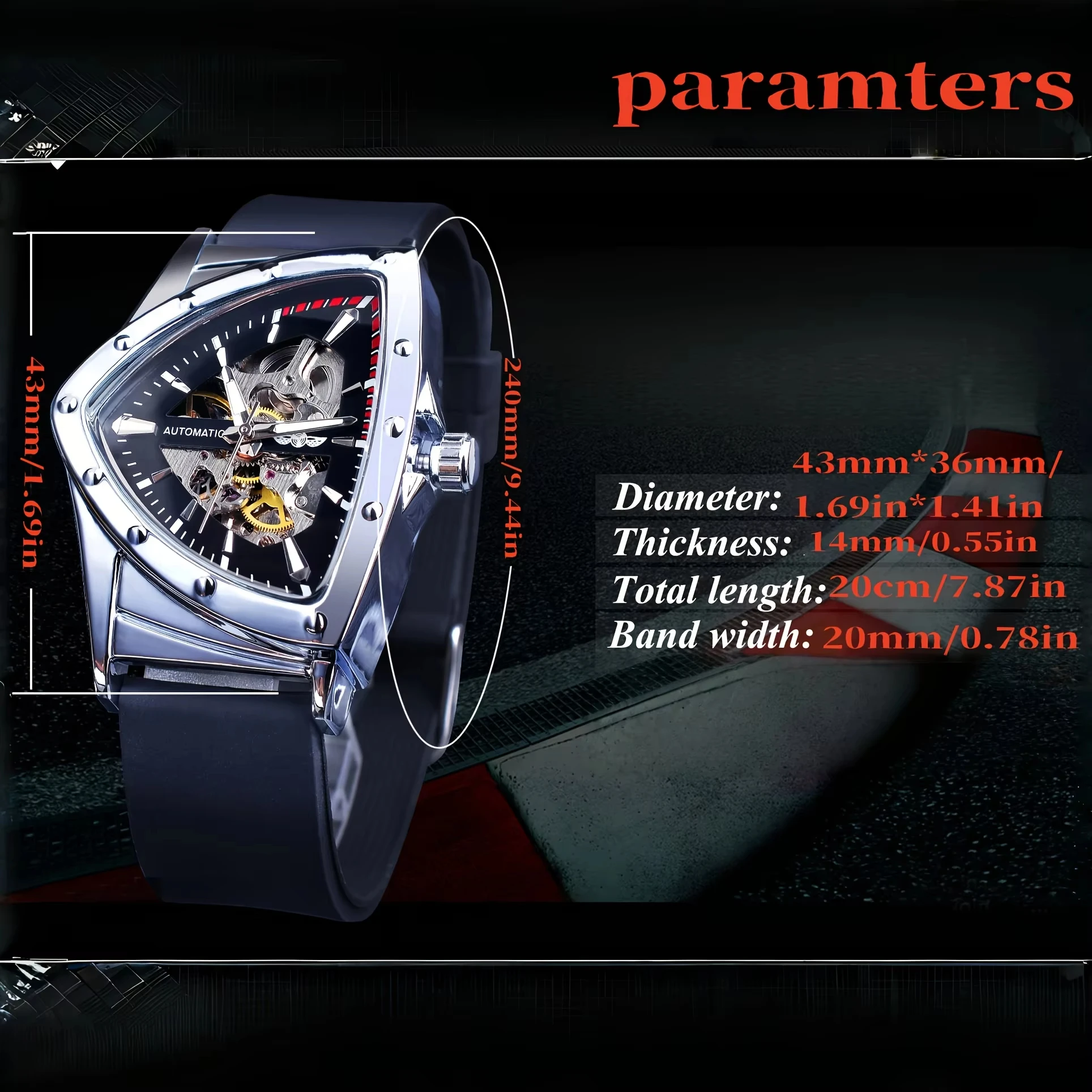 Reloj Mecánico Militar de Lujo - Luxury Watch Rubber Strap reseña y precio