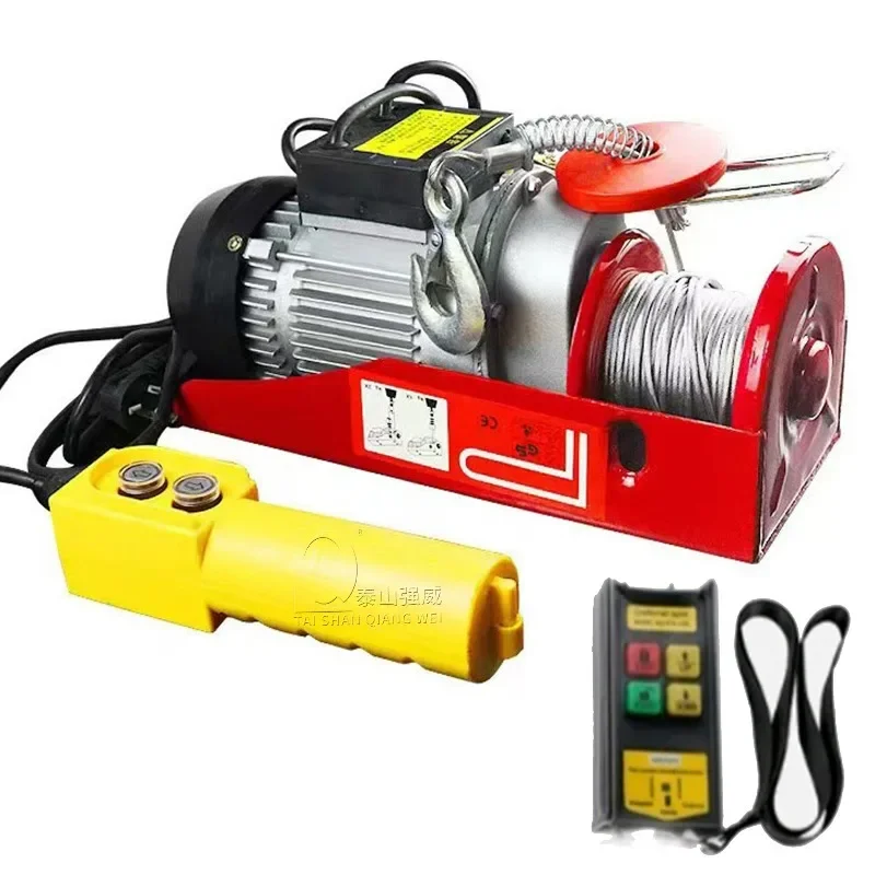 

【2026】PA300 PA1000 Mini Wire Rope Electric Hoist Winch Remote Control Electric Hoist