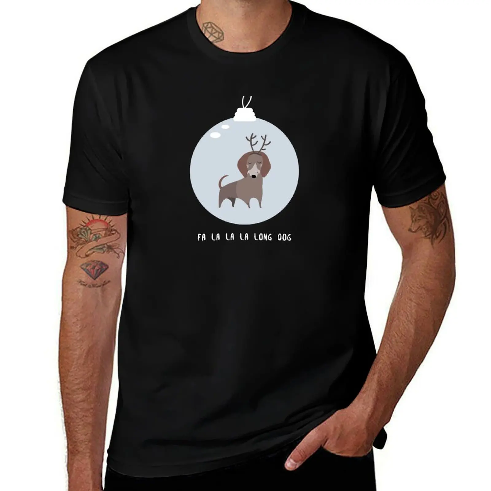 

Fa La La La Long Dog Dachshund Holiday T-Shirt anime stuff plain funny meme t-shirts t shirt men 100℅ cotton