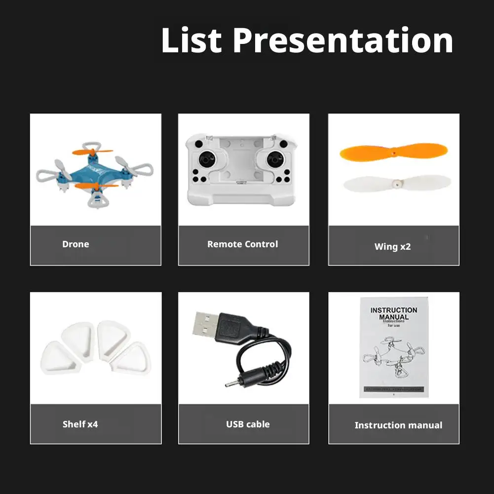 Beginner Drone with One Key Takeoff Altitude Hold Stunt Flips LED Night Light Crash Proof Foldable Design Portable RC Quadcopter