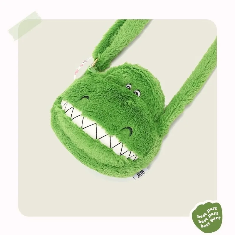 Bolso cruzado de felpa de Disney Pixar Toy Story Rex, bonito bolso de muñeca de ocio de dibujos animados, bolso decorativo de uso diario, regalo para niñas