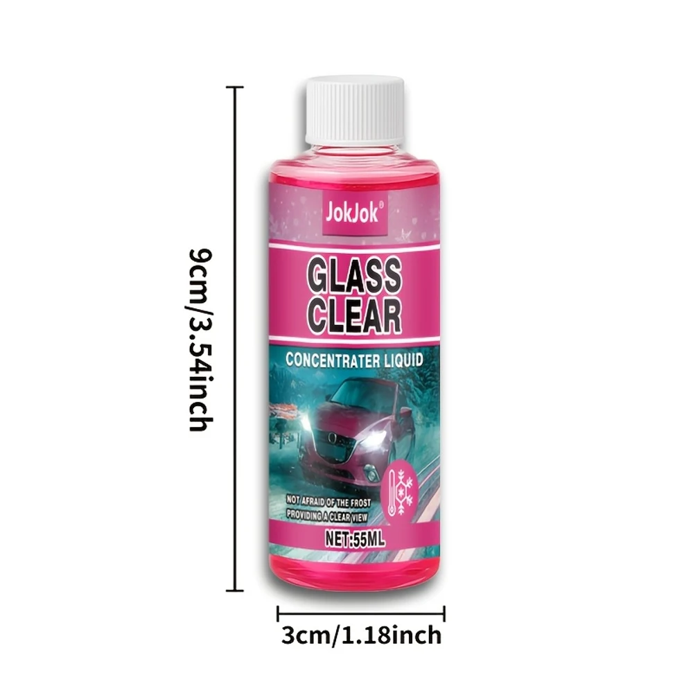 Winter Anti-Freeze Windshield Washer Fluid - No Fogging Down to -40°C, All-season Formula. Removes Grime, Oil Films, and Bug Res