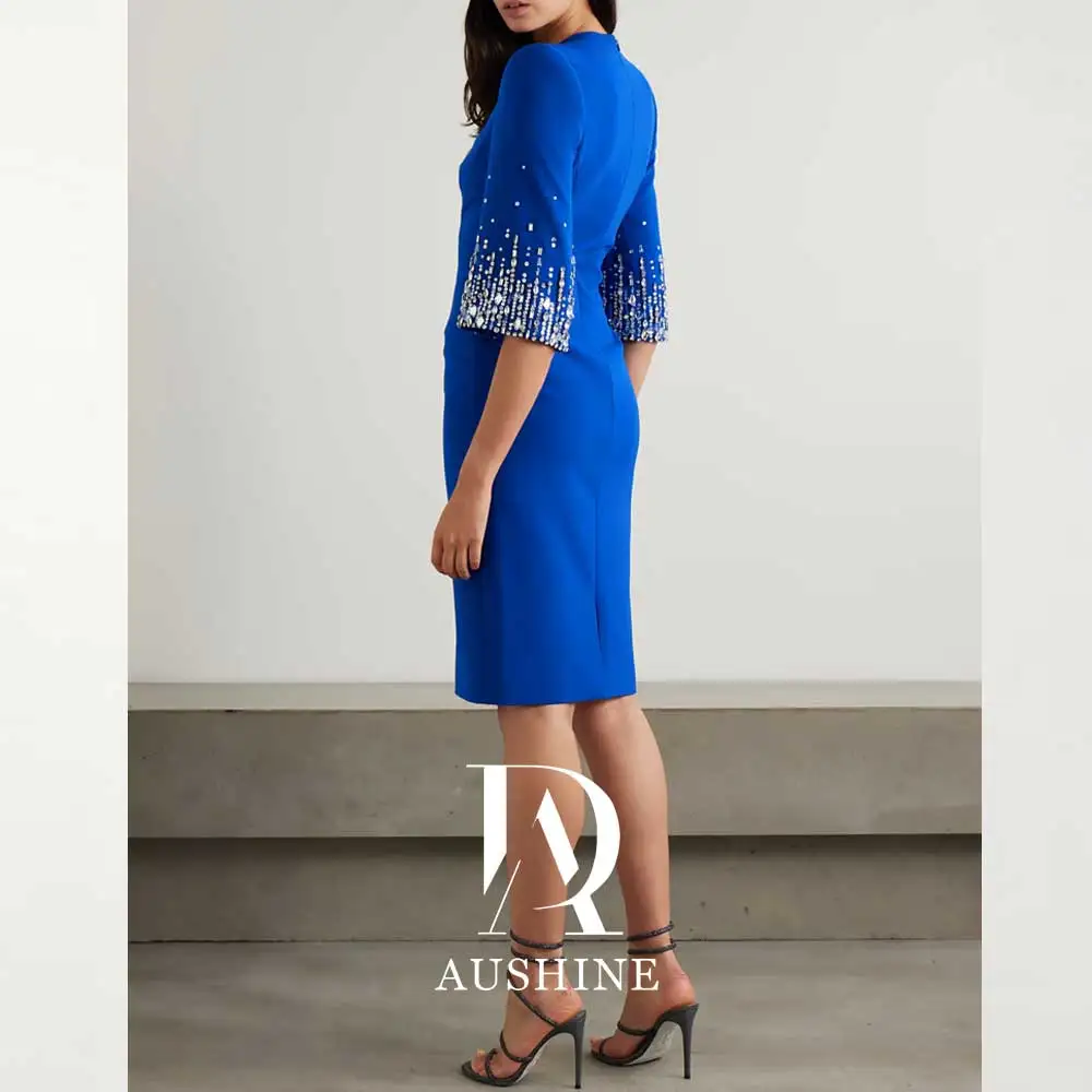 Aushine Customized Birthday Evening Dress Ankle Length Full Sleeves Summer Elegant Wedding Party Gowns For Women Arab 2024