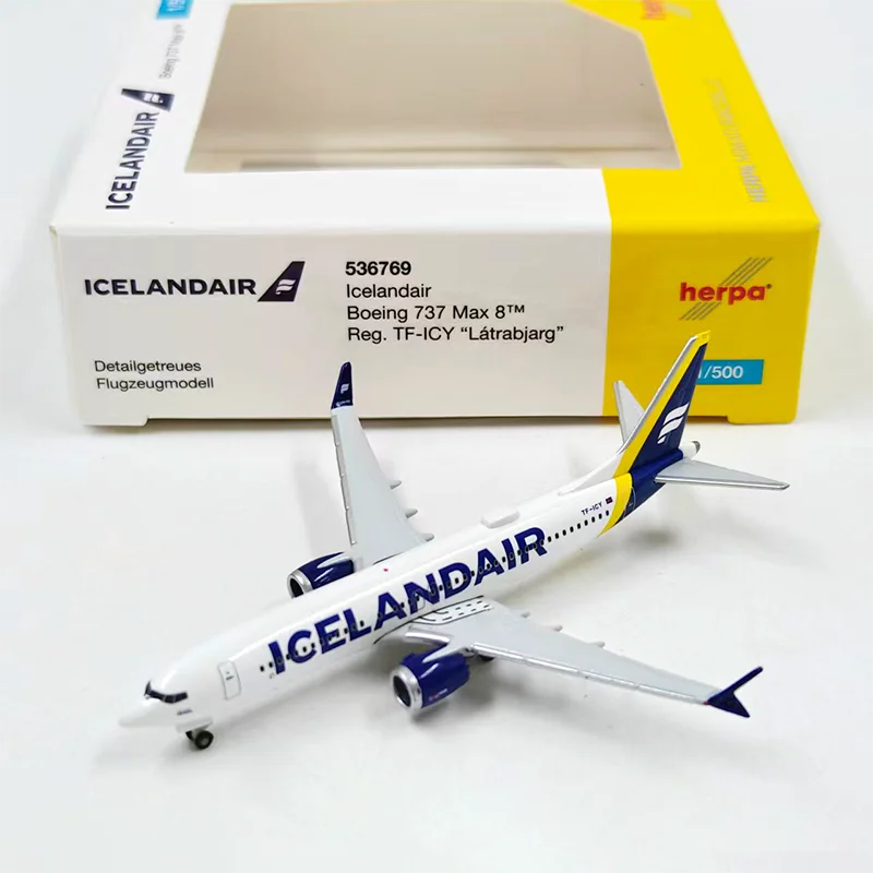 Herpa Diecast Alloy 1:500 Scale B-737 Max 8 536769 Airplane Model For Display Collections