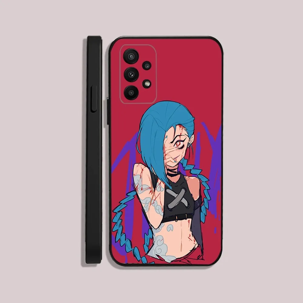 L-League of L-Legends L-LOL Jinx Phone Case For Samsung S24,23,22,30,21,10,9,Ultra,Plus,Lite,FE,5G Black Soft Case image 6