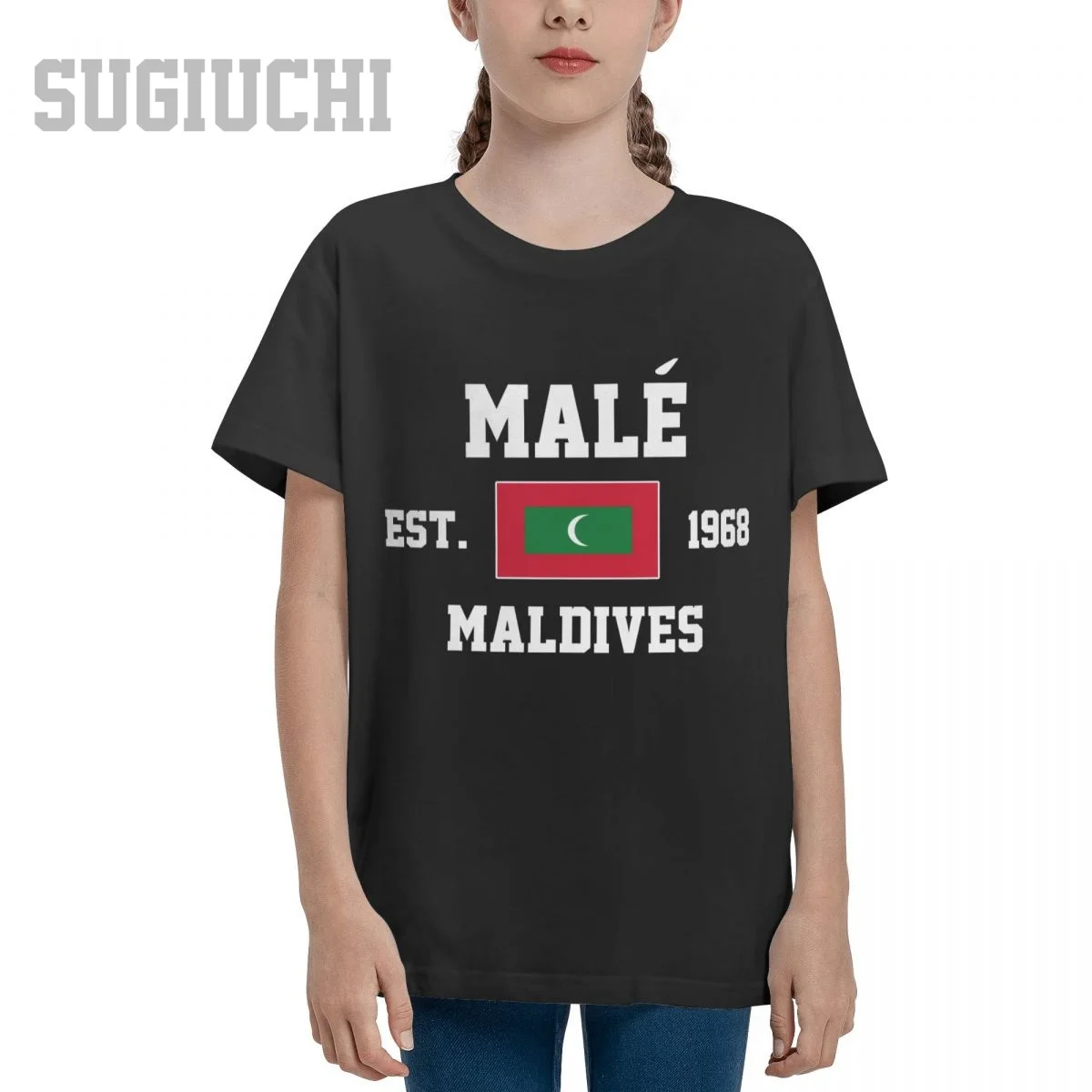 Unisex Youth Boy/Girl Maldives EST.1968 Male Capital T-shirt Kids tshirt tee 100% Cotton T Shirt o-neck short Children