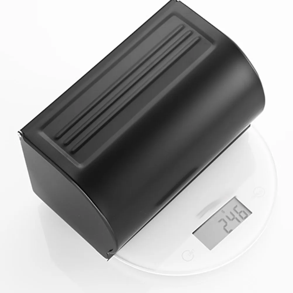 Black Tissue Paper Box Wall Mount Toilet Paper Holder Aviation Aluminum Rust Resistant Covered Design for Bathroom Aesthetic Use