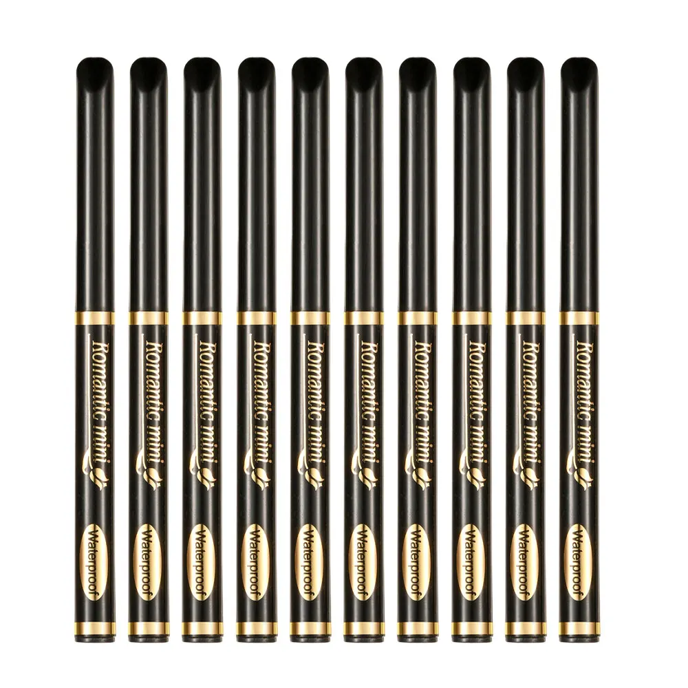 5pcs Waterproof & Sweatproof Black Eyeliner Pencils - Long-Lasting, Smudge-Proof for Bold Eye Makeup