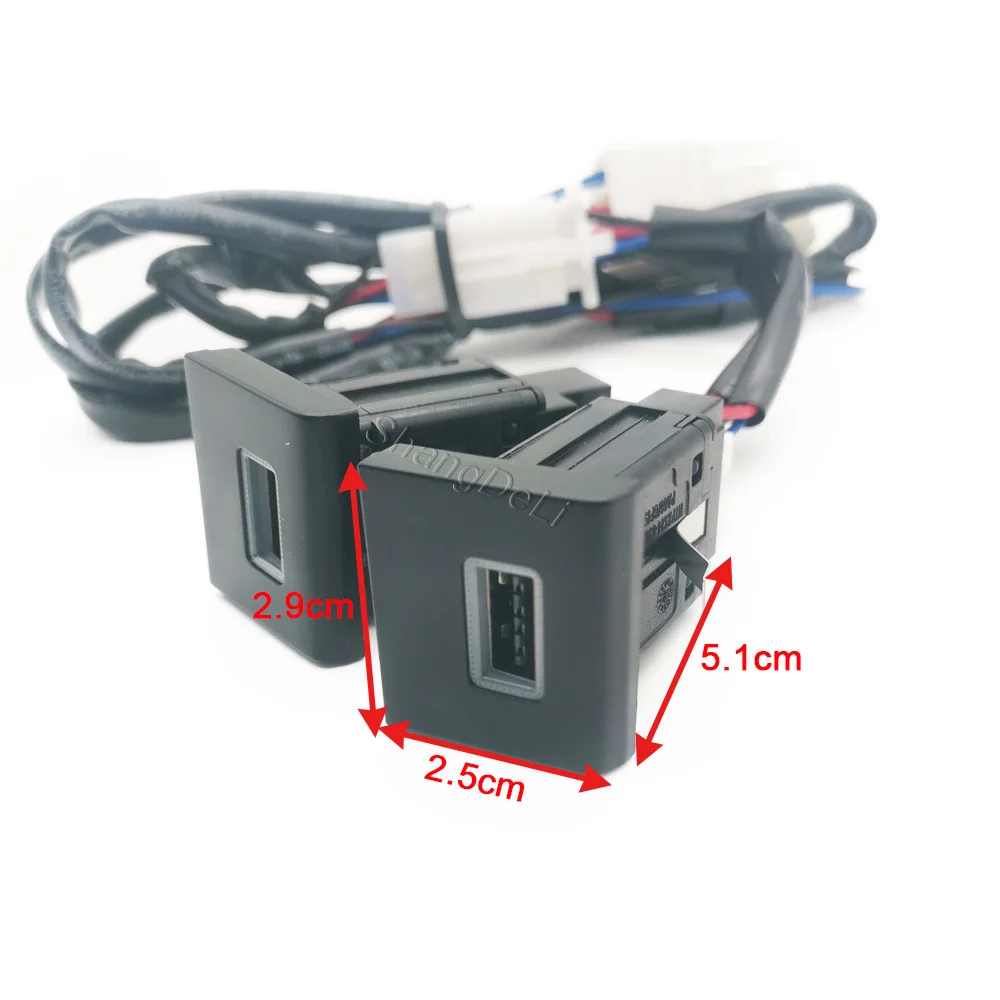 1PC Car Red Light Dual USB Charger Adapter Socket Charging Outlet Fit for Amarok 11-22 Car Accessories - view 2