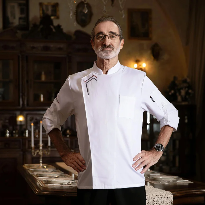 Odzież robocza dla szefa kuchni, długi rękaw, jesień-zima, restauracja, kuchnia, kuchnia zachodnia, catering, stołówka, pieczenie ciast, chleba, odzież