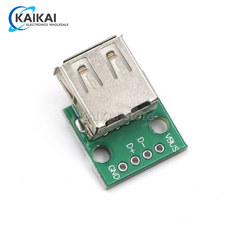 5pcs Type A Female USB To DIP 2.54mm PCB Connector Female USB PCB Board Connector USB PCB Socket USB Connector