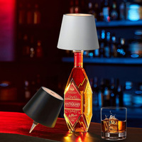 USB Charge Bottle Table Lamp Touch Control of 3 Colors and Stepless Dimming Night Lamp Suitable for Bar Wine Bottles Desk Lights