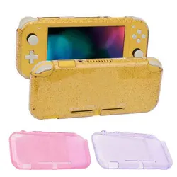 Clear TPU Soft Glitter Case Protective Cover Bling Shell For Nintendo Switch Lite Game Console Transparent Back Shiny Protector