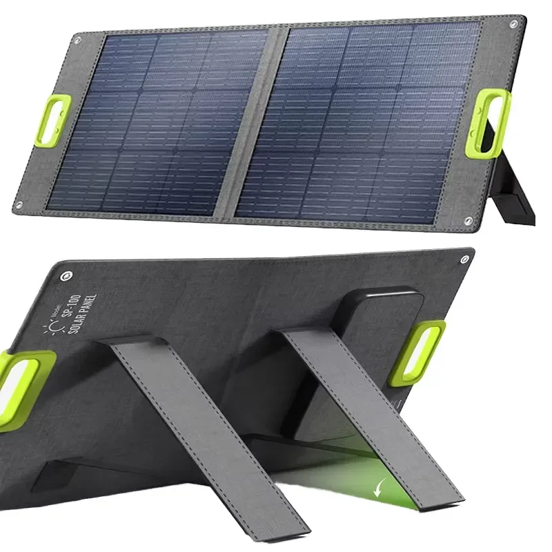 60W Black Camping Solar Panel with Adapter Cables Mount Fittings Plug Play Portable Power for Self Driving Tour Outdoor Life