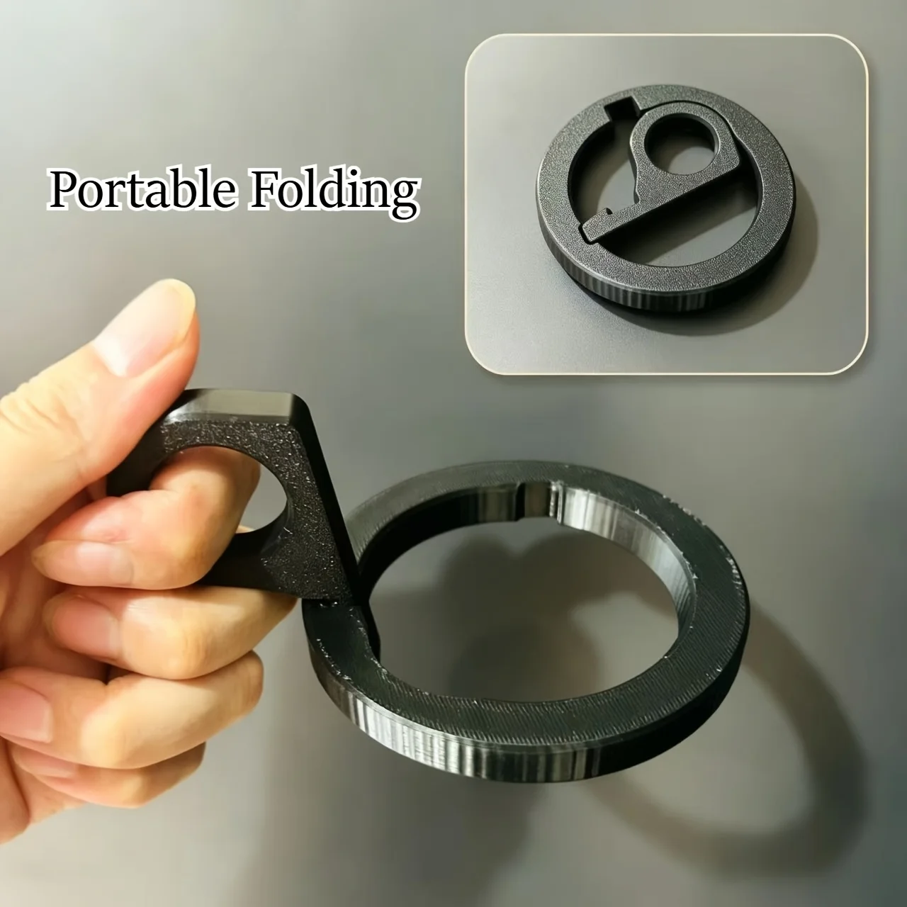 Portable Foldable Cup Sleeve with Dual-Mode Design, Can Be Used as Handheld Grip or Flat Cup Coaster for Flexible Usage.
