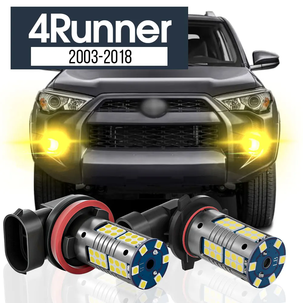 

2 шт. светодиодные противотуманные фары, аксессуары Canbus для Toyota 4Runner 2003-2018 2007 2008 2009 2010 2011 2012 2013 2014 2015 2016