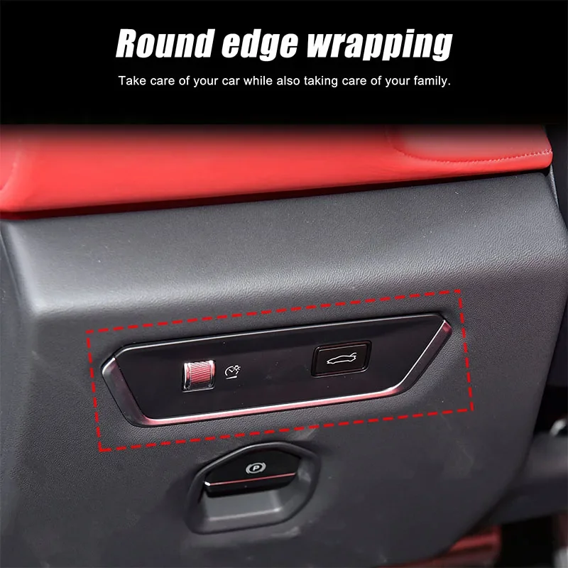 

1Pcs Real carbon fiber For 2021-2023 Lotus EMIRA Car styling car interior trunk switch frame sticker car interior accessories