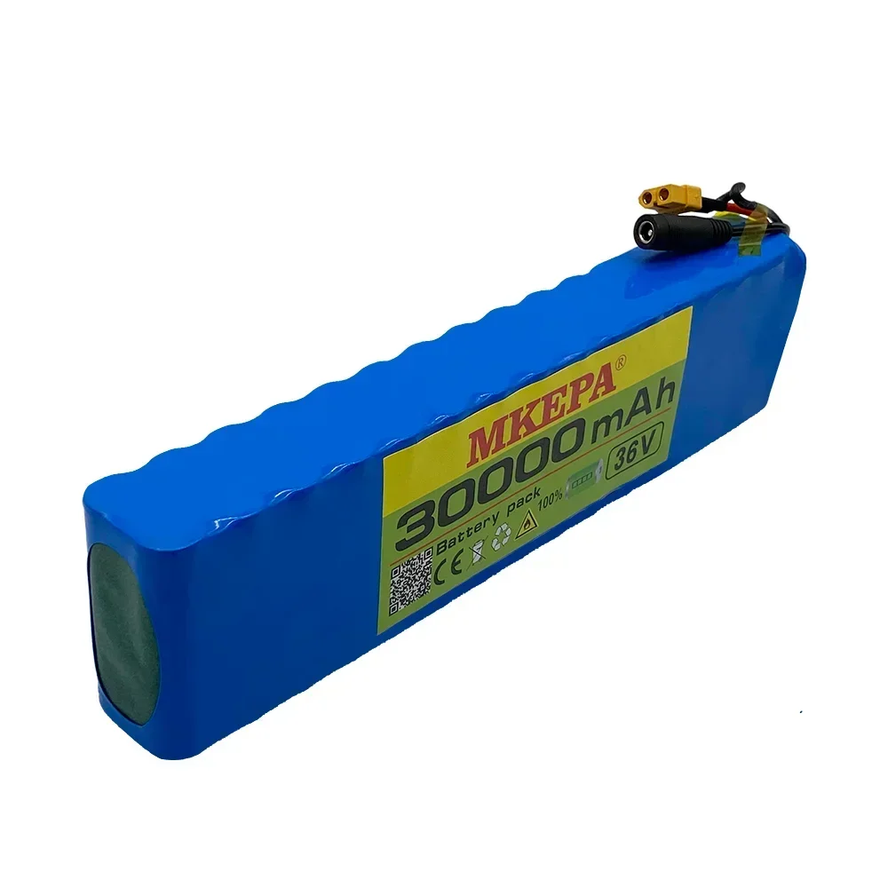 MKEPA High Quality 36V 30ah 10S3P New Lithium-Ion Special Battery For 500W Electric Bicycle Motor With15A BMS Connector XT60