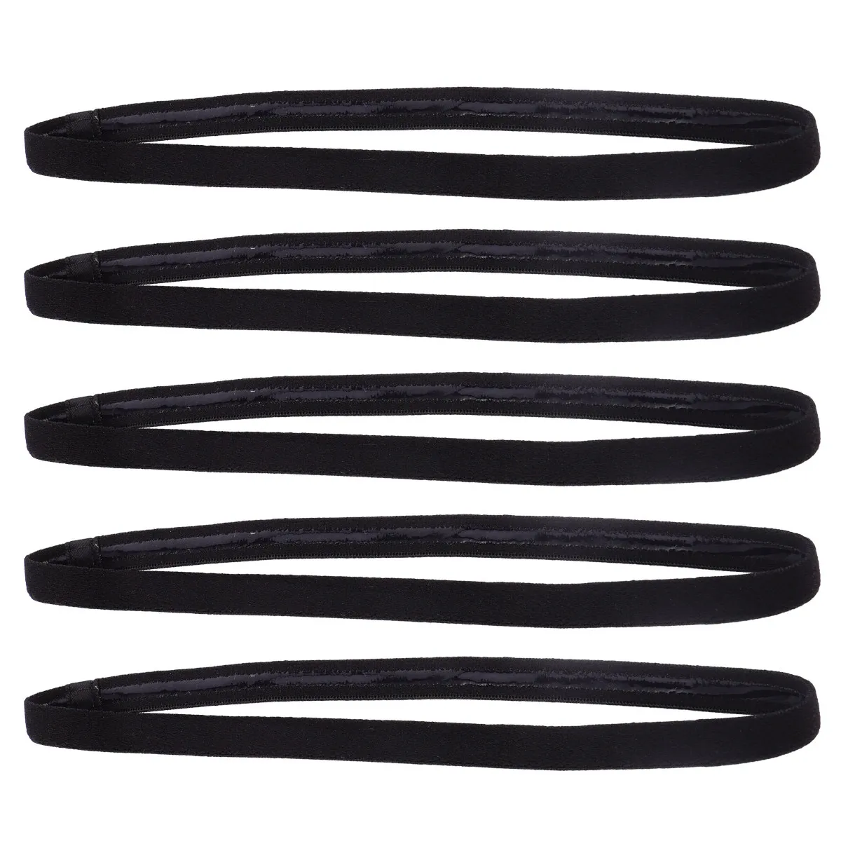 5Pcs Sports Headband Elastic Hair Bands for Women Men High Absorbency Breathable Workout Running Yoga Headwrap Stylish Slim