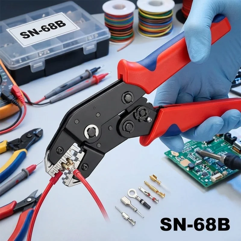 SN-2546B Solar Connector Crimping Pliers 2.5/4/6mm² 14-10AWG MC4 PV Cable Wire Crimper Tool for Solar Panel Installation