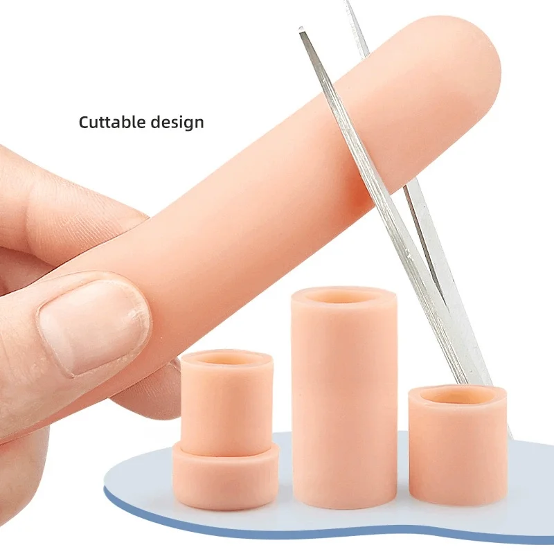 1/2Pairs 13CM Silicone Toe Protector Cover Anti-Friction Foot Care Pedicure Finger Separator Spacer Tube Pain Relief Wear Pads