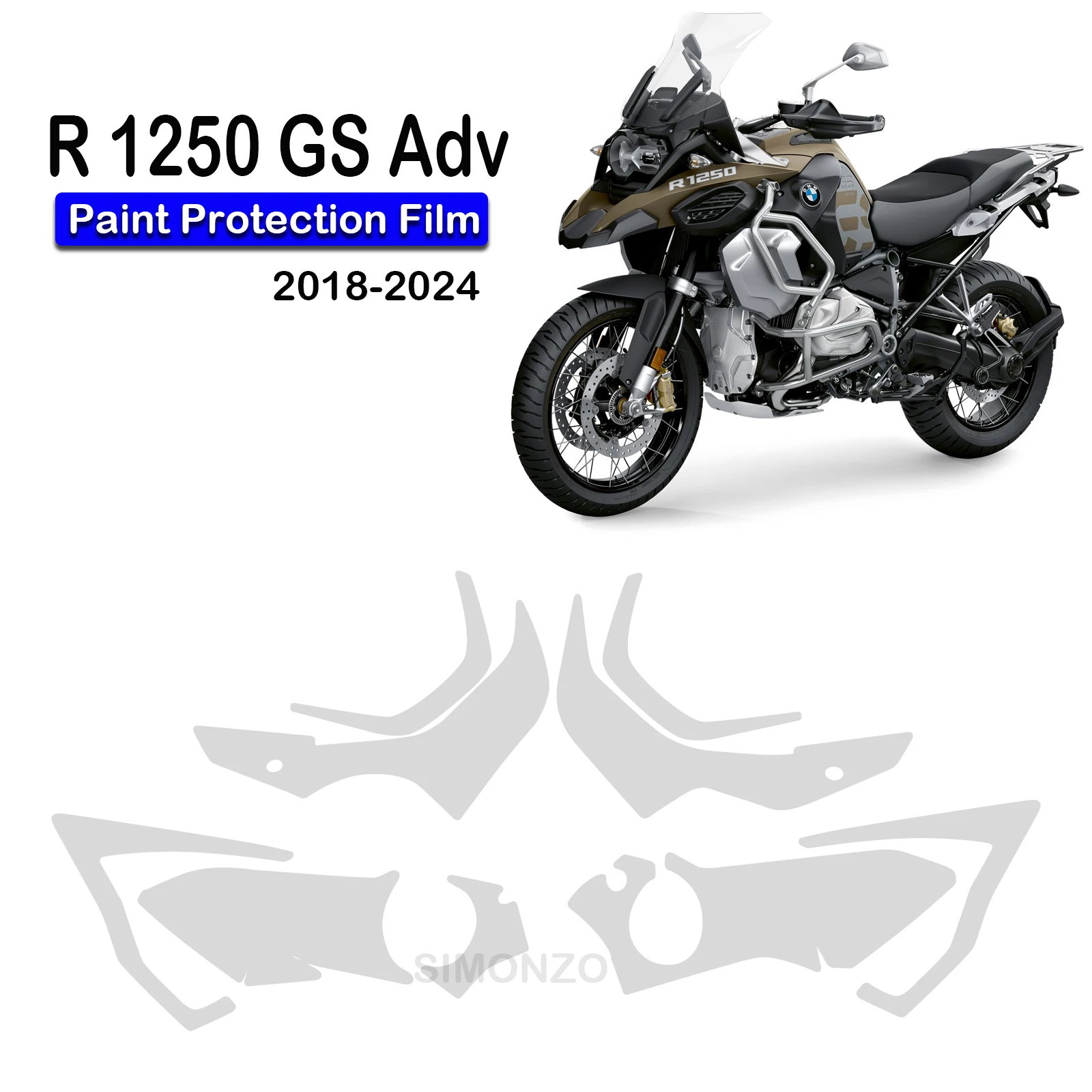 

R1250 GS adventure Paint Protection Film For BMW R1250 GS Adv PPF GS 1250 Motorcycle Anti-scratch TPU Accessories 2018-2024