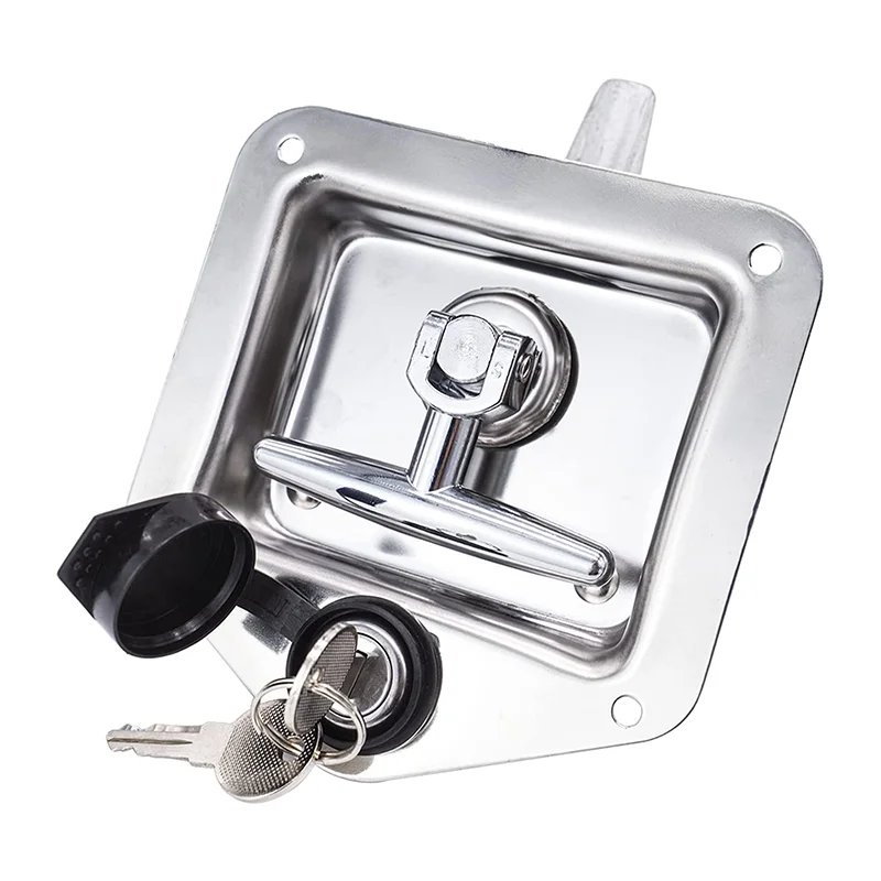 

Polished Stainless Steel 304 Trailer Folding T Compression Handle Paddle Panel Latch RV Truck Toolbox Lock For UTE Drawer