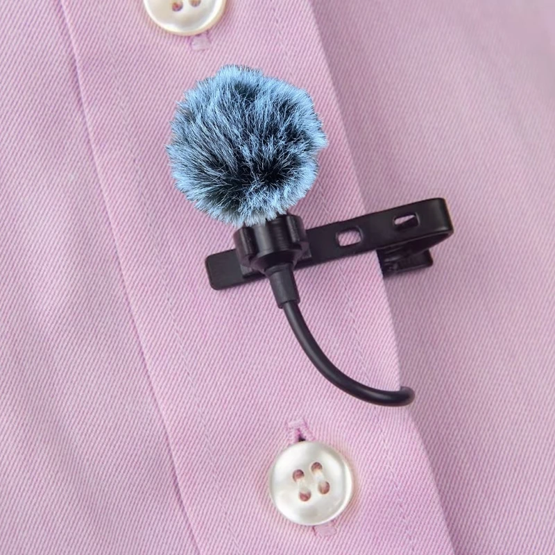 ไมโครโฟนแบบหนีบเสื้อ Furry Windscreen Furs Windshield Wind Muff สำหรับ MIC