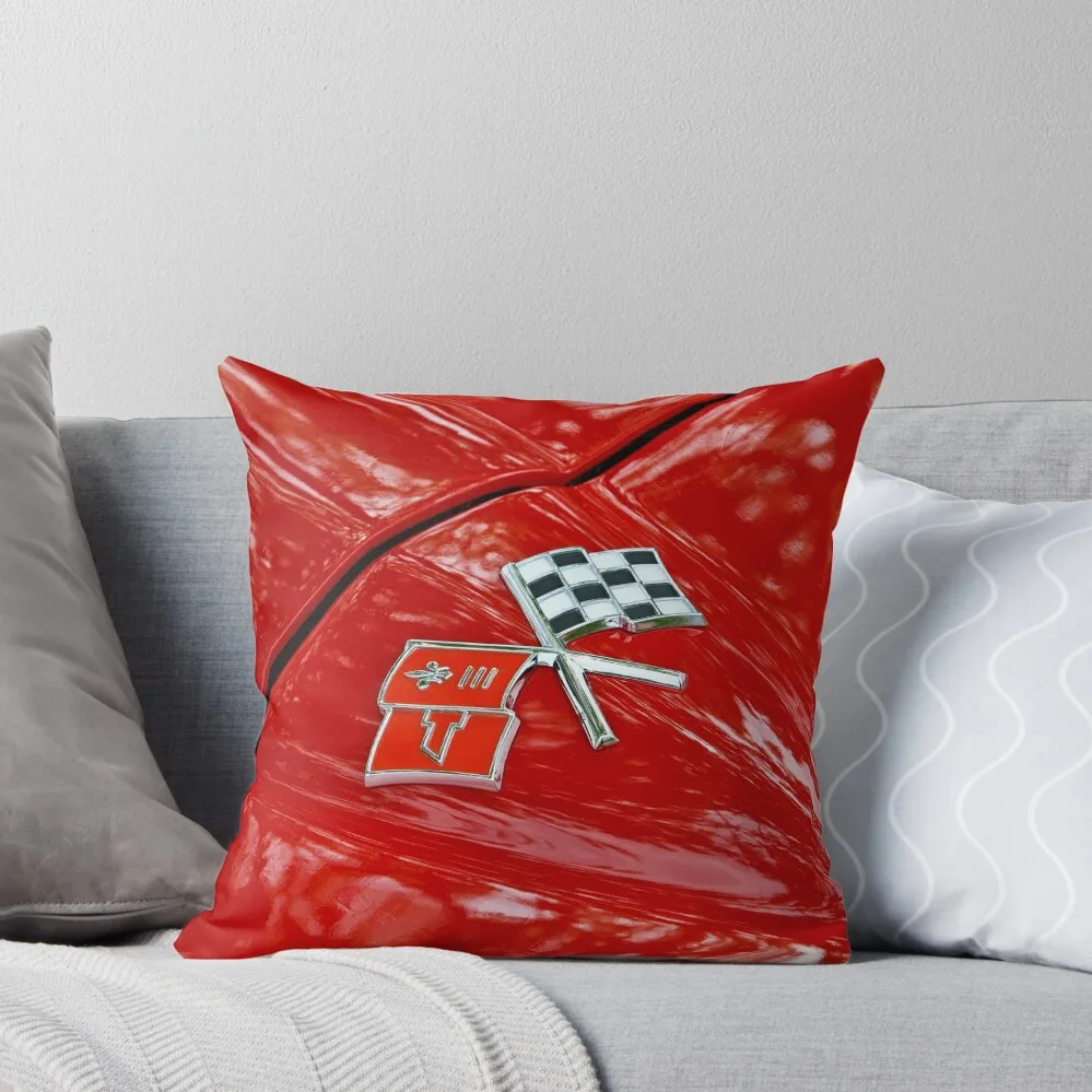 

Corvette Flags on Red Throw Pillow Sofas Covers sleeping pillows Decorative Cushions For Luxury Sofa Cushions Home Decor pillow